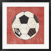 Framed Play Ball III Red