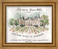 Framed 'Chateau Chambort on Wood Color' border=