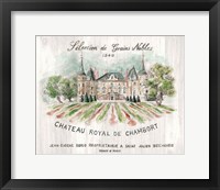 Chateau Chambort on Wood Color Framed Print
