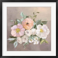 Pale Floral Spray II Framed Print