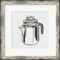 Framed 'Retro Coffee Pot' border=