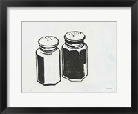 Framed Retro Salt and Pepper