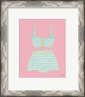 Framed 'Bathing Beauties IV Pastel' border=