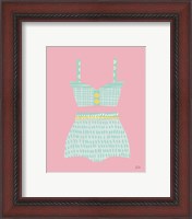 Framed 'Bathing Beauties IV Pastel' border=