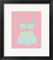 Framed 'Bathing Beauties IV Pastel' border=