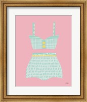 Framed 'Bathing Beauties IV Pastel' border=