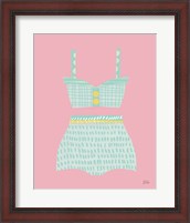 Framed 'Bathing Beauties IV Pastel' border=