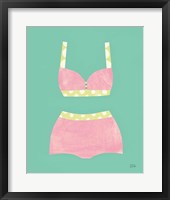 Framed 'Bathing Beauties III Pastel' border=