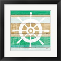 Framed Beachscape VI Helm Green