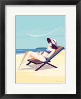 South Beach Sunbather II Framed Print