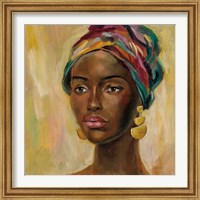 Framed 'African Face II' border=