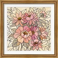 Framed 'Spring Lace Floral II' border=