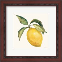 Framed 'Le Citron on Cream' border=