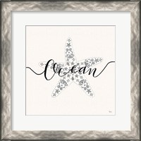 Framed 'Sea Charms I Silver' border=