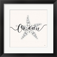 Sea Charms I Silver Framed Print