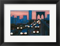 Framed Brooklyn Bridge Evening