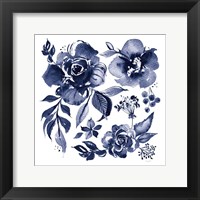 Delft Delight III DB No Words Framed Print