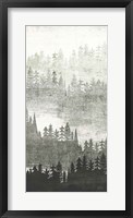 Framed Mountainscape Silver Panel II