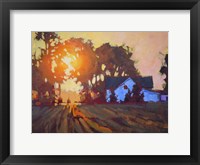 Framed Sunrise Over Farmhouse