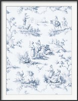 Framed Toile Design in Blue