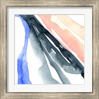 Framed 'Watercolor Ribbon I' border=