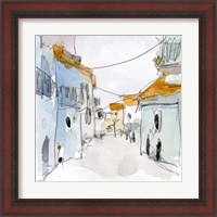 Framed 'Along the Spanish Sidewalk II' border=