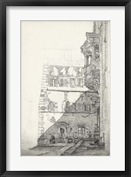 Framed European Building Sketch I