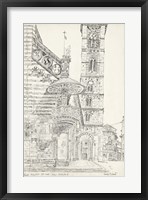 Framed European Building Sketch II