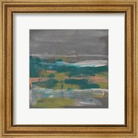 Framed 'Emerald & Coral Glimpse IV' border=