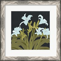 Framed 'Garden Lilies II' border=