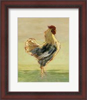 Framed 'Sunlit Rooster I' border=