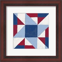 Framed 'Americana Patchwork Tile I' border=