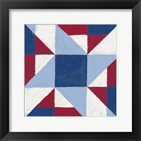 Framed 'Americana Patchwork Tile I' border=