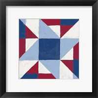 Framed 'Americana Patchwork Tile I' border=