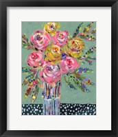 Framed 'Bright Colored Bouquet I' border=