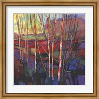 Framed 'Patchwork Trees I' border=