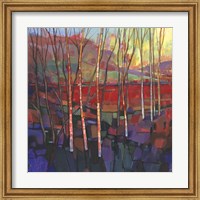 Framed 'Patchwork Trees II' border=