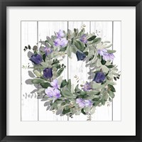 Framed Purple Tulip Wreath II