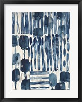 Indigo Patchwork I Framed Print