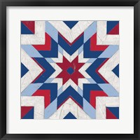 Americana Quilt Motif II Framed Print