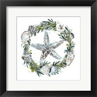 Coastal Christmas Shell I Framed Print