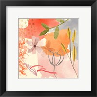 Framed 'Flower Shimmer I' border=