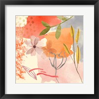 Framed 'Flower Shimmer I' border=