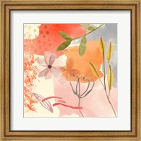 Framed 'Flower Shimmer I' border=