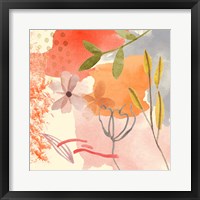 Framed 'Flower Shimmer I' border=