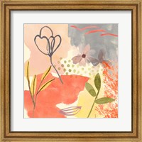 Framed 'Flower Shimmer III' border=