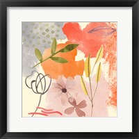 Framed 'Flower Shimmer IV' border=