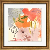 Framed 'Flower Shimmer IV' border=