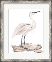 Framed 'White Heron II' border=