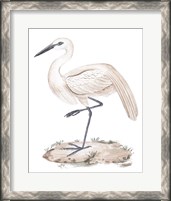 Framed 'White Heron III' border=